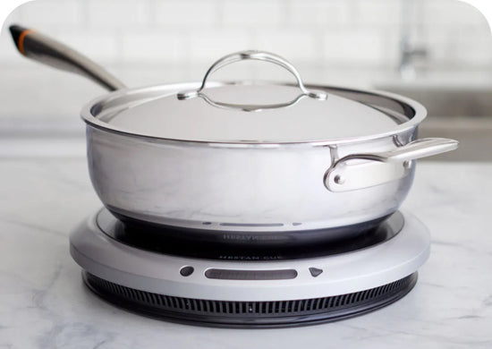 the chefs pot set with the hestan cue burner