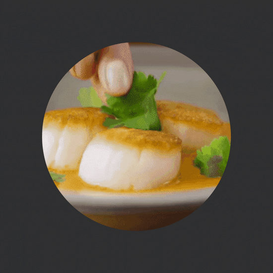 rotating gif image of people enjoying meals they have cooked using hestan cue
