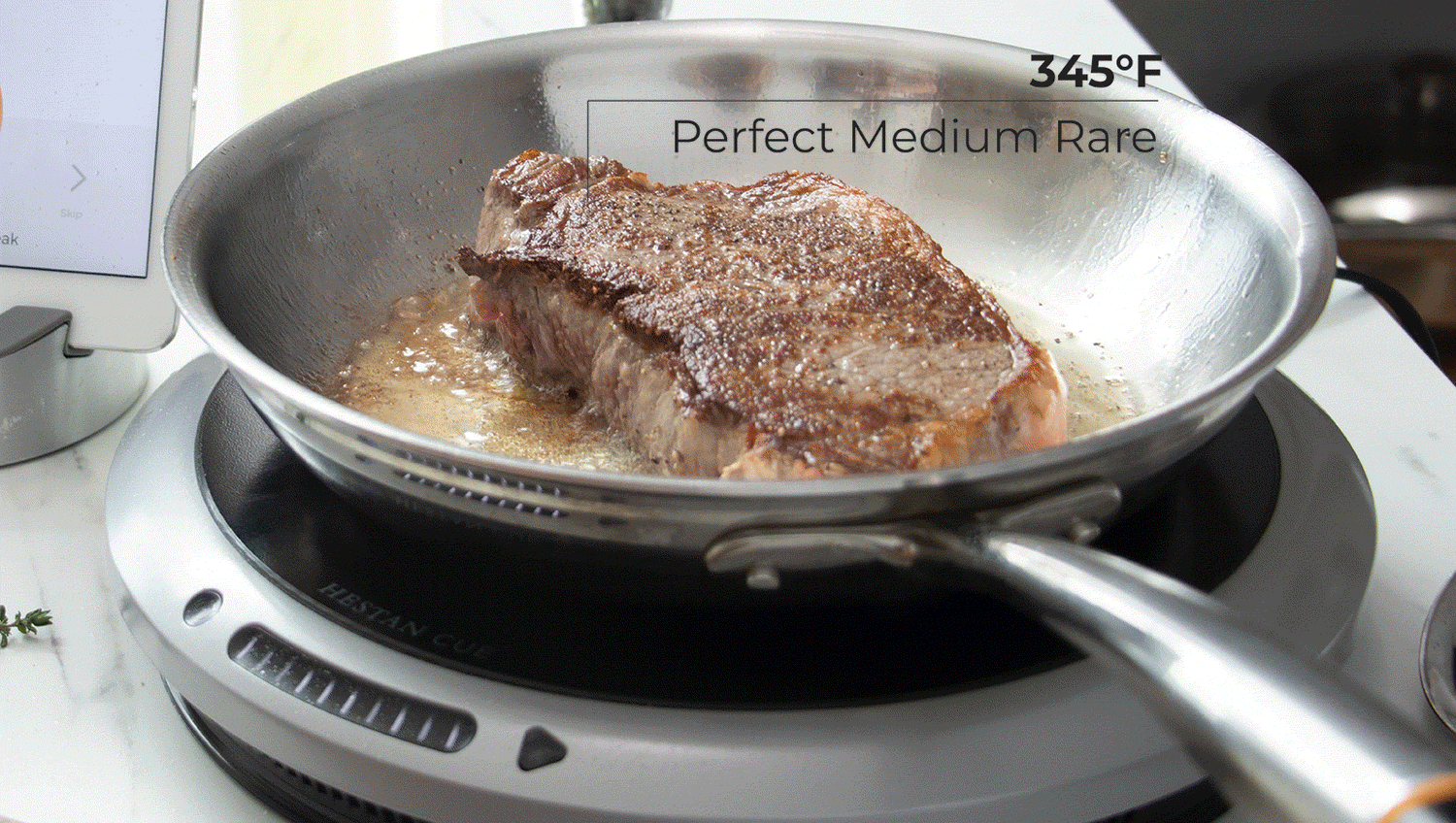 rotating gif image showing different uses of the hestan cue product