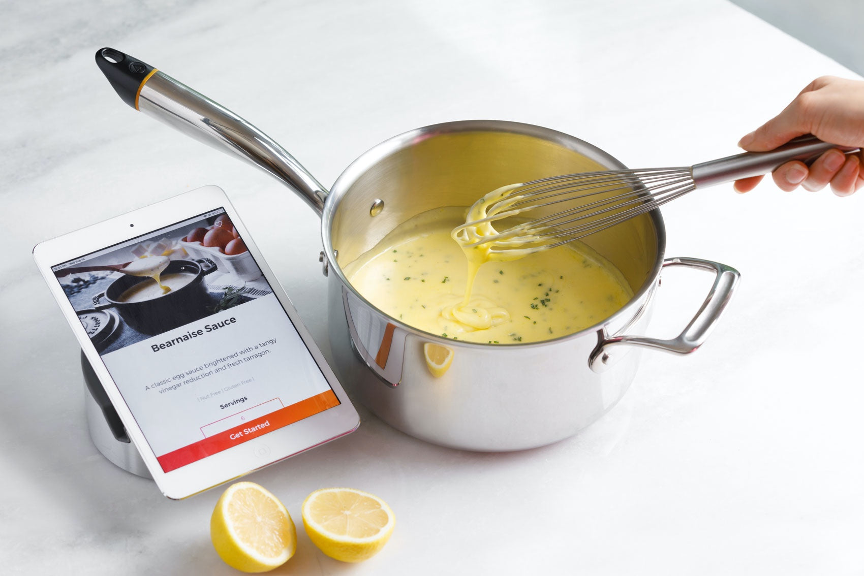 making bearnaise sauce with the hestan cue sauce pot